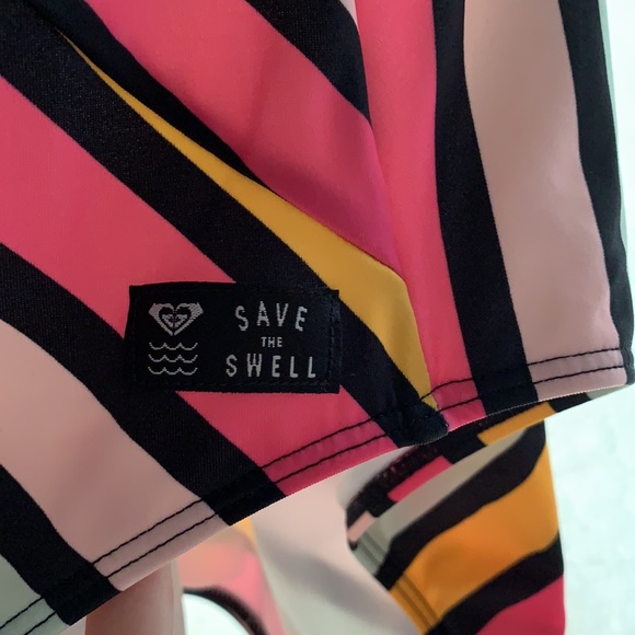 2020 Roxy Pop Surf Swimsuit in Anthracite Stripe - Picture 8 of 9